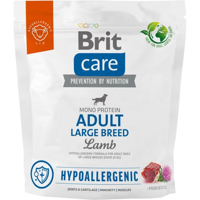 Сухий корм для собак Brit Care Dog Hypoallergenic Adult Large Breed з ягням 3 кг (8595602559084)