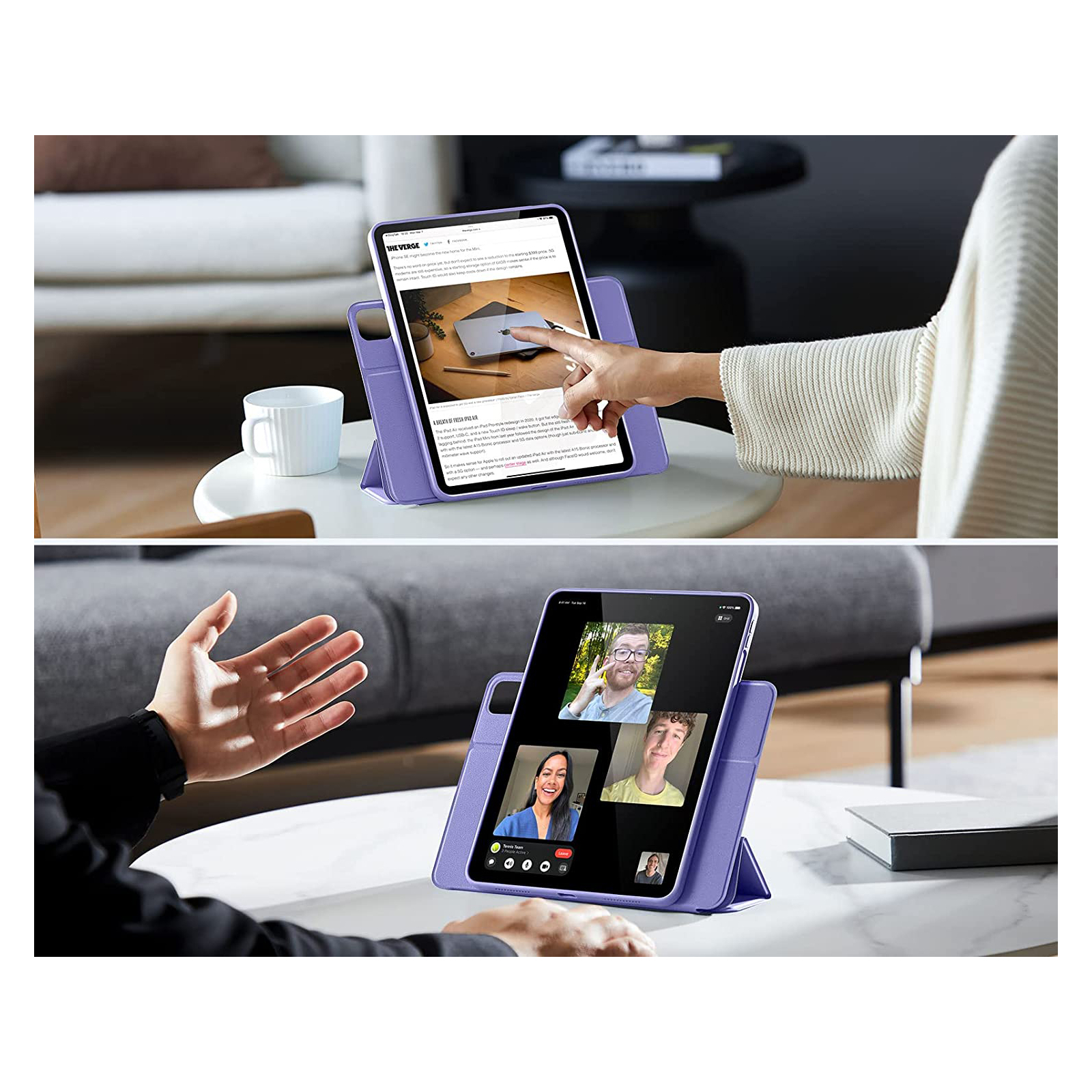 Чехол для планшета BeCover Magnetic 360 Rotating mount Apple Pencil Apple iPad 10.9" 2022 Pink (708507) изображение 4