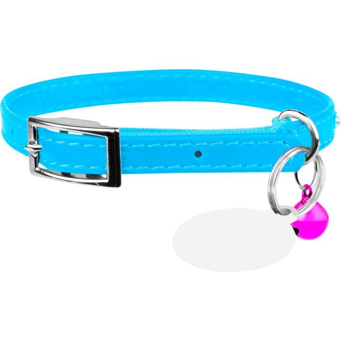 Нашийник для тварин WAUDOG GLAMOUR з резинкою і стразами для кішок (ментоловий) (325413)