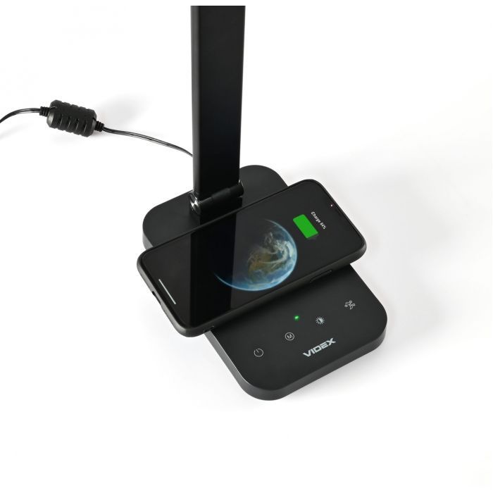 Настільна лампа Videx LED з бездротовою зарядкою  18W 1800-6500K (VL-TF17B) зображення 5