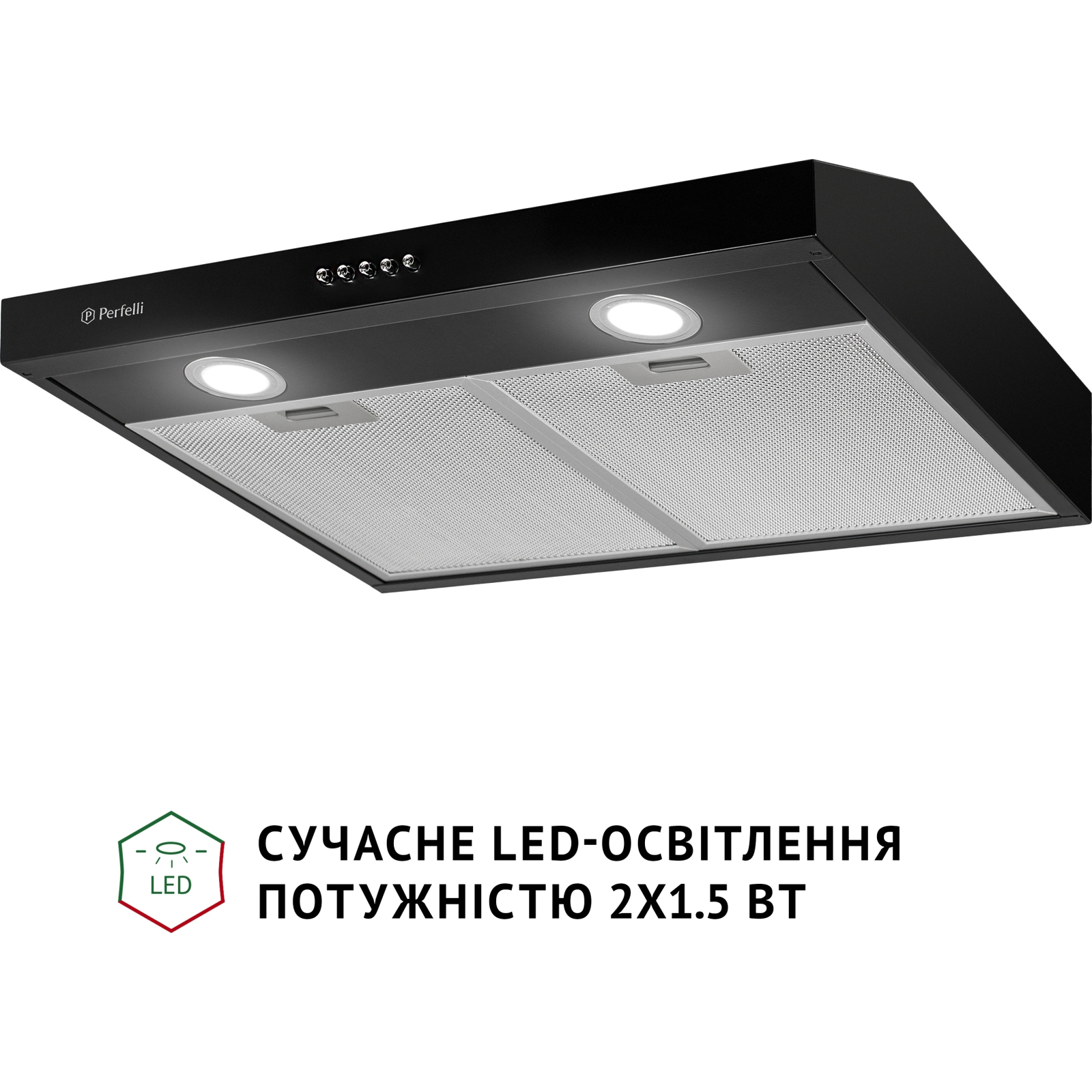 Витяжка кухонна Perfelli PL 6002 W LED зображення 4