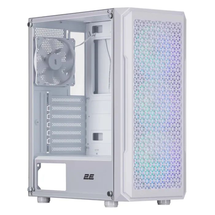 Корпус для ПК 2E Gaming Hexagon G338W, без БЖ, 2xUSB 3.0, 1xUSB Type-C, 1x120mm, 3x120mm ARGB, TG Side Panel, AT (2E-G338W)