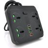 Сетевой фильтр питания Voltronic TВ-Т18, 4роз, 2*USB+PD Black (OS-Т18-Black)