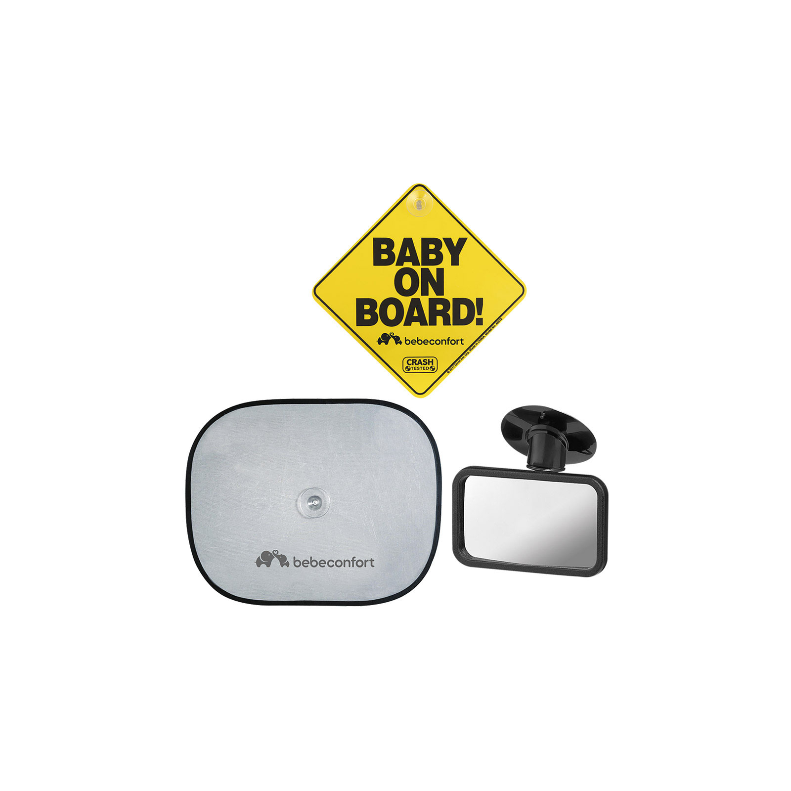 Додаткове дзеркало заднього огляду Bebe Confort Travel Safety Kit Набір: дзеркало, знак, шторка (3203201300) зображення 2