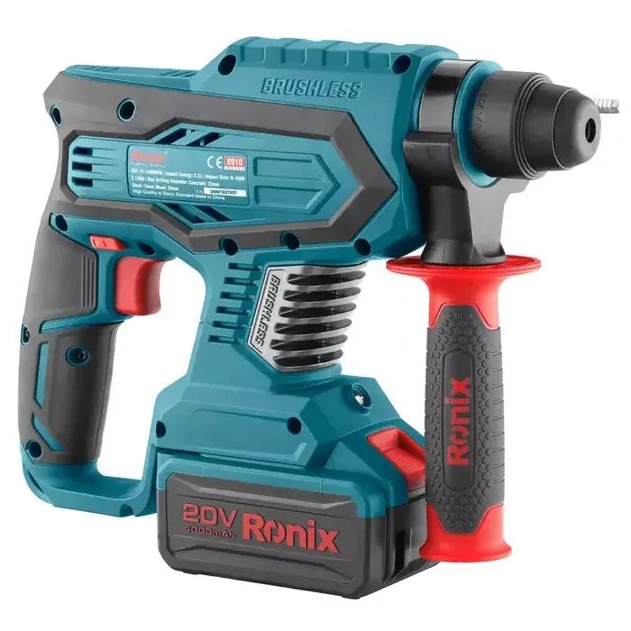 Перфоратор Ronix аккумуляторный 20В, 4Ah х 2 (8910K) изображение 3