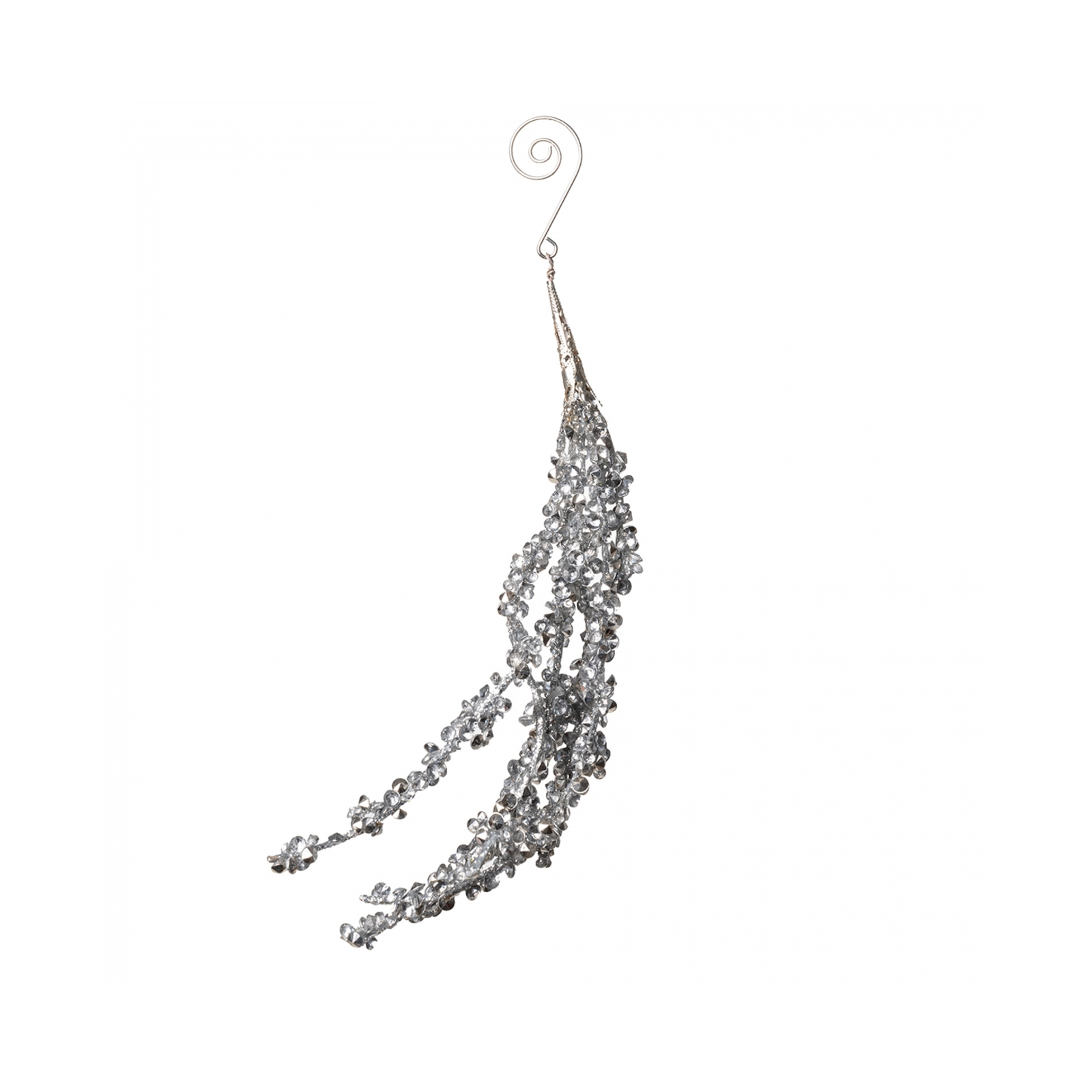 Декоративная ветвь YES! Fun Серебряные сосульки, 30 см (974733)