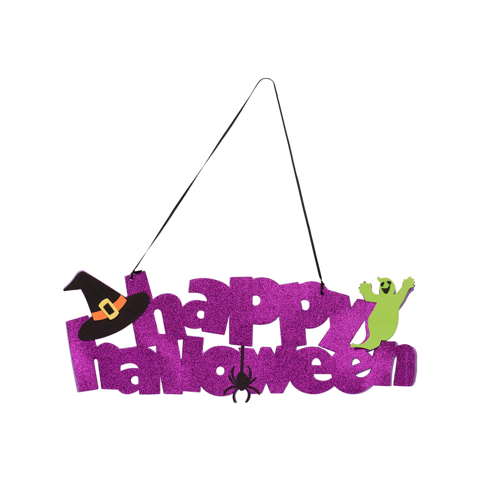 Украшение декоративное YES! Fun Хэллоуин "Happy Halloween", 61*20 см, ЭВА глиттер (973705)