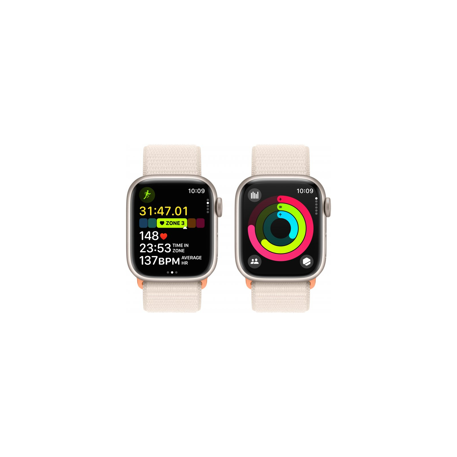 Смарт-часы Apple Watch Series 9 GPS 41mm Starlight Aluminium Case with Starlight Sport Loop (MR8V3QP/A) изображение 8