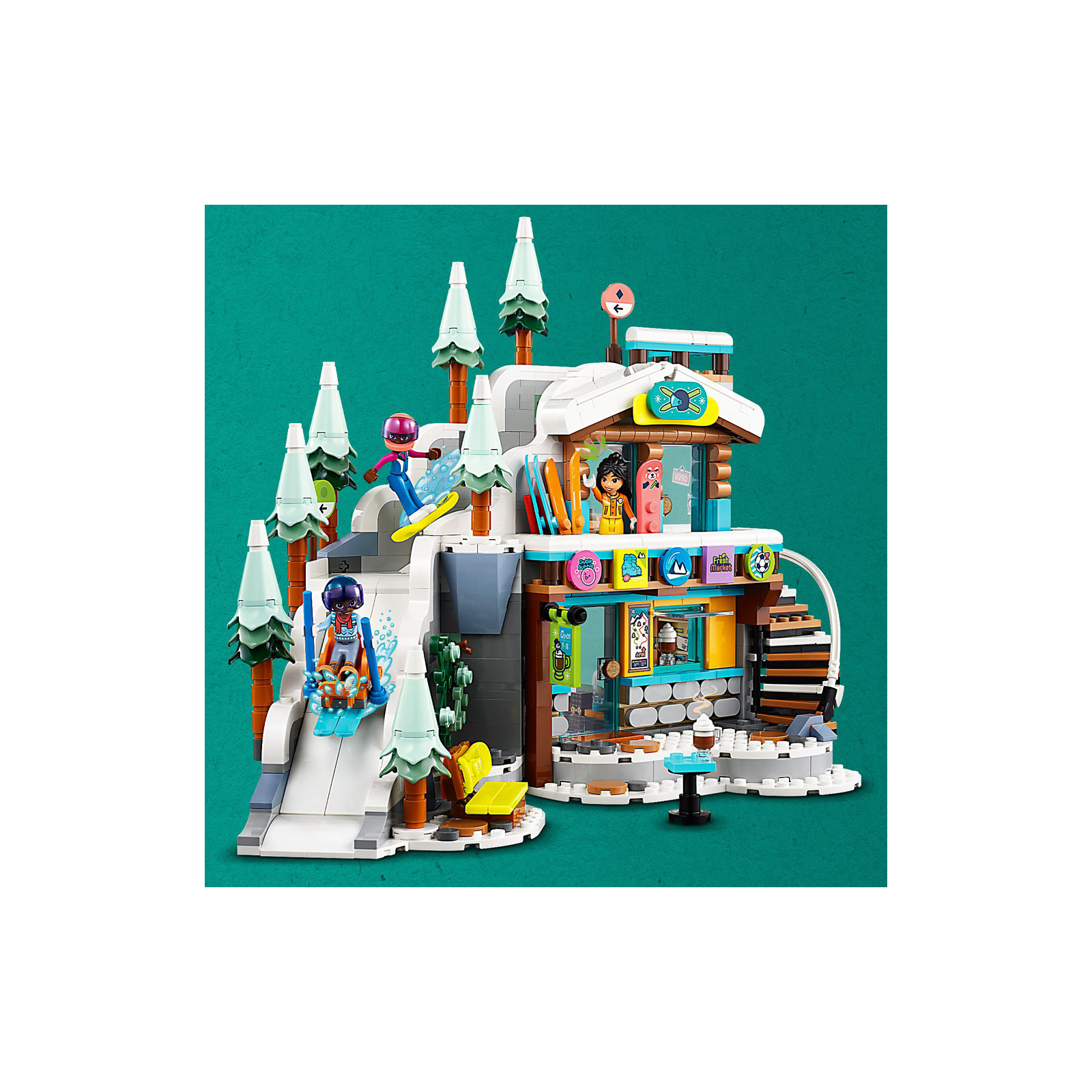Конструктор LEGO Friends Праздничная горнолыжная трасса и кафе 980 деталей (41756) изображение 6