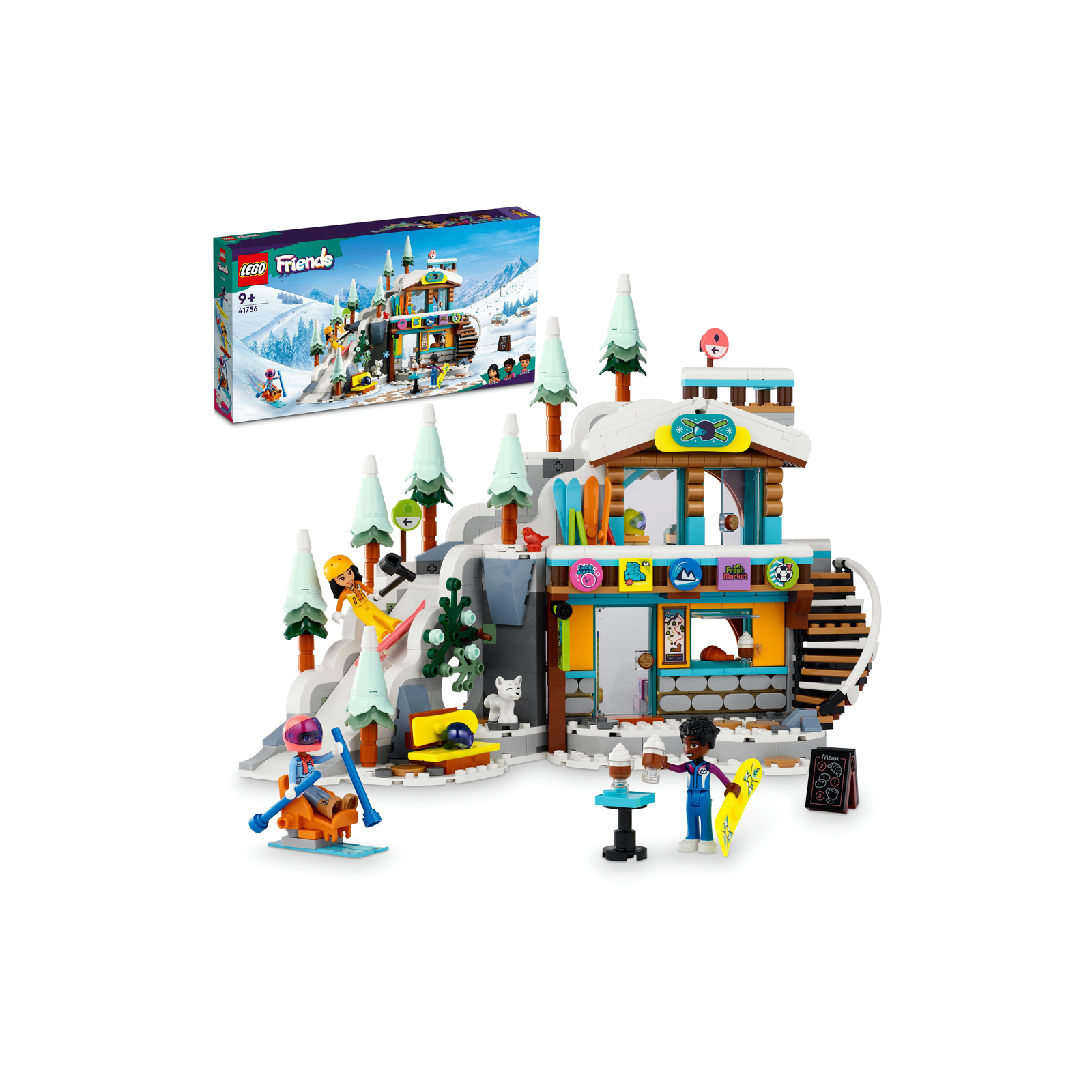 Конструктор LEGO Friends Святкова гірськолижна траса й кафе 980 деталей (41756) зображення 9