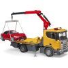Спецтехника Bruder Эвакуатор Scania Super 560R с краном-манипулятором и автомобиль Roadster (03552) изображение 4