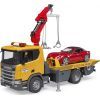 Спецтехника Bruder Эвакуатор Scania Super 560R с краном-манипулятором и автомобиль Roadster (03552) изображение 6