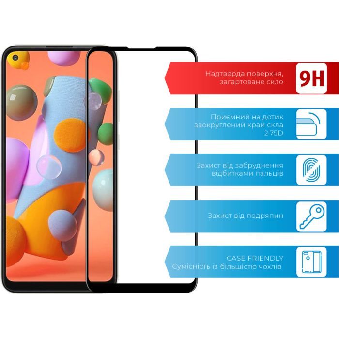 Скло захисне ACCLAB Full Glue Samsung A11/M11 (1283126508523) зображення 2