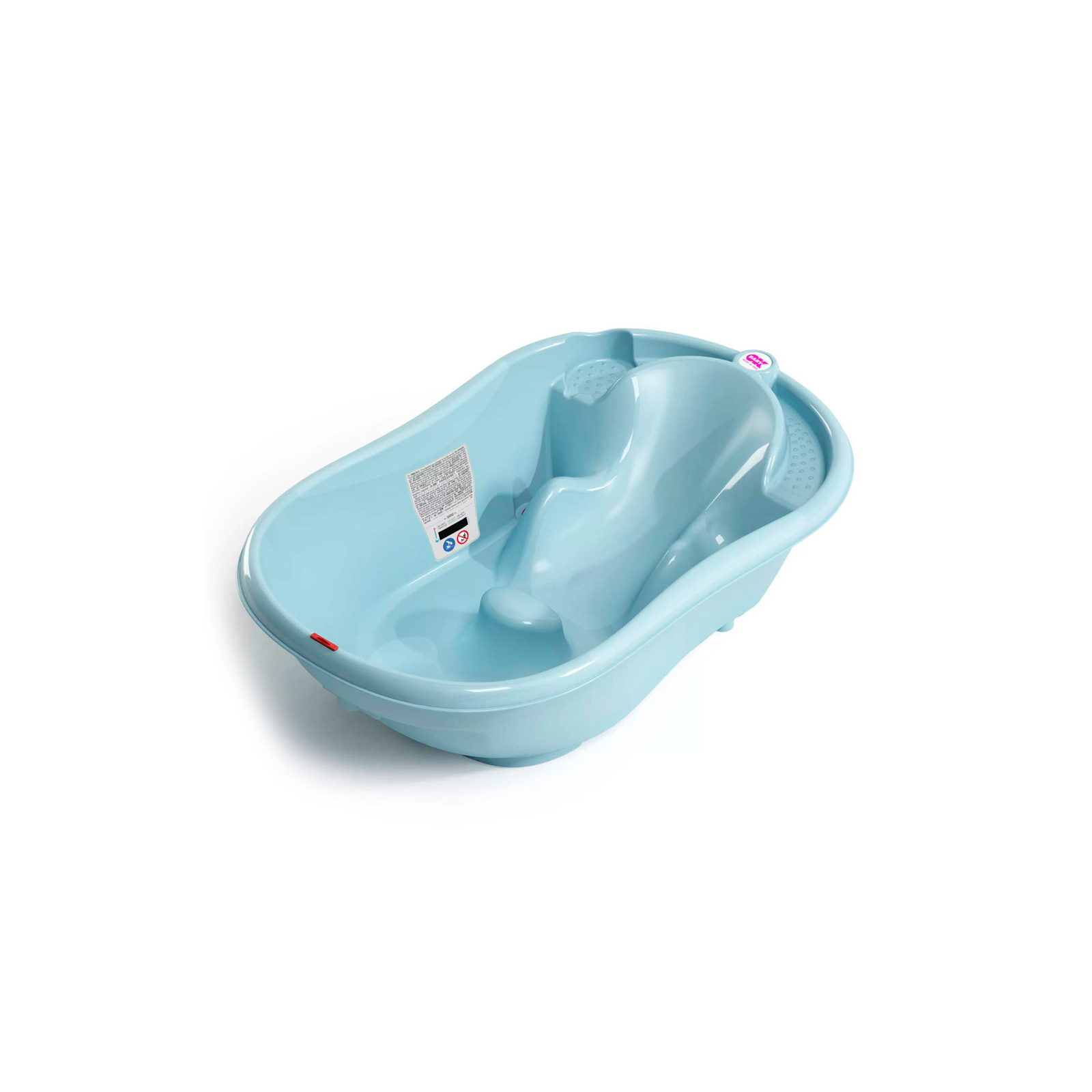 Ванночка Ok Baby з анатомічною гіркою і термодатчиком (блакитний) (38231500)