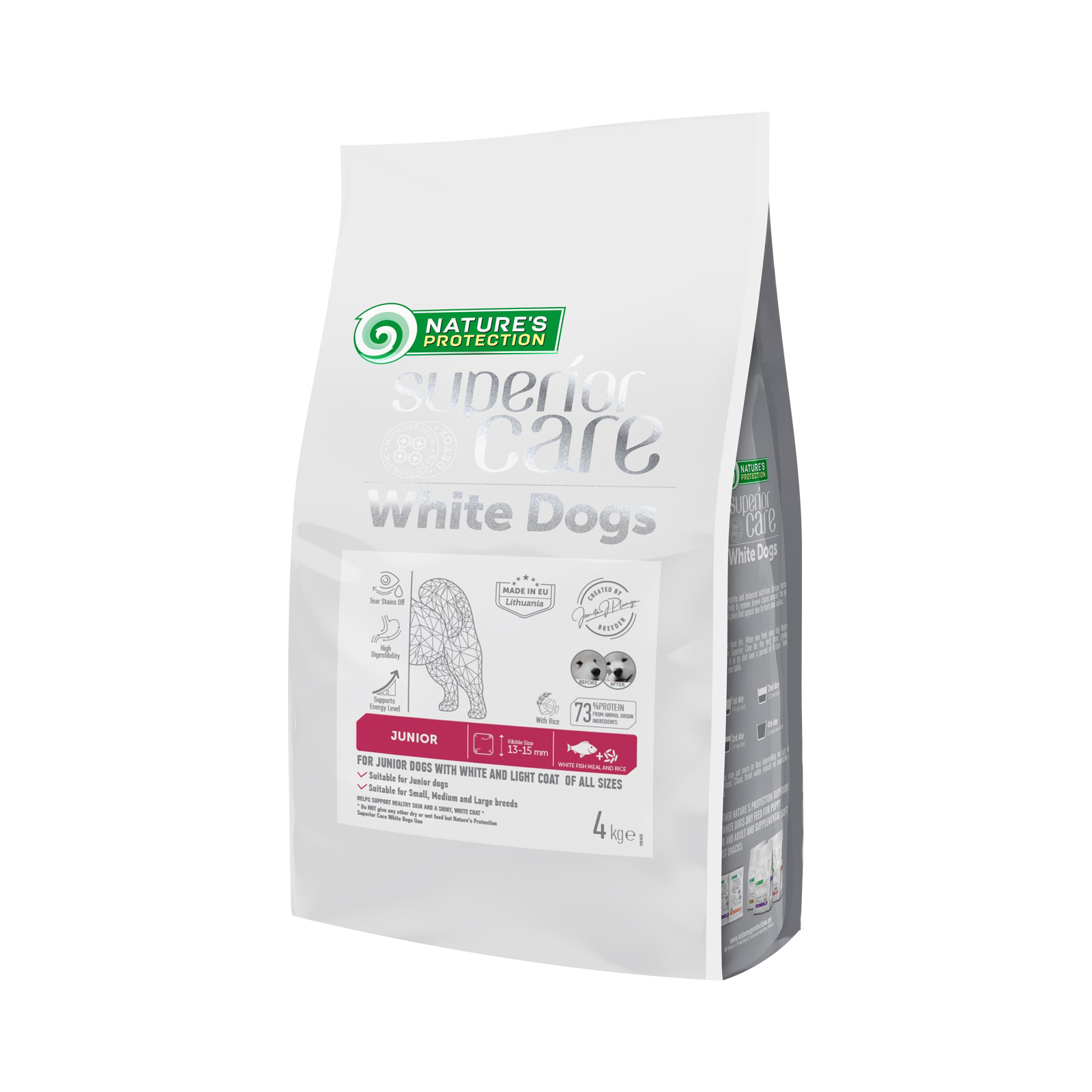Сухой корм для собак Nature's Protection Superior Care White Dogs White Fish Junior All Sizes 10 кг (NPSC47595)