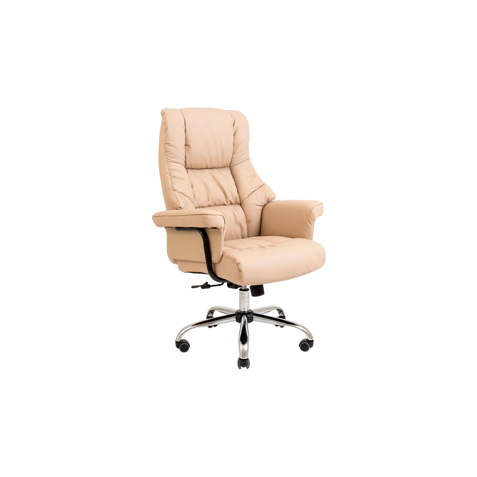 Офисное кресло Richman Конгресс Хром M-2 Широкий (Anyfix Wide) Кожа Люкс Черная (IM0000009)