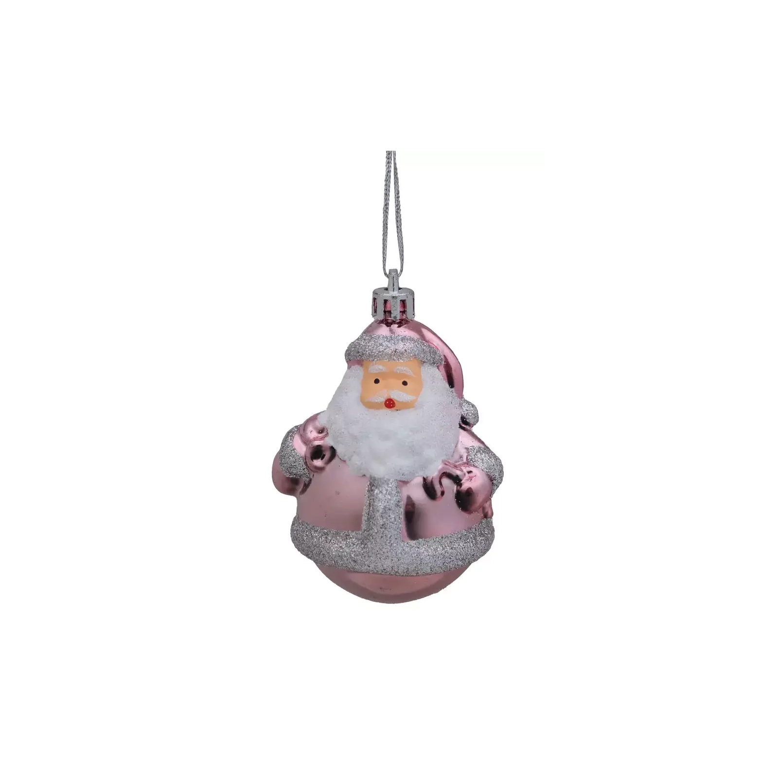 Елочная игрушка Chomik Санта, 2 шт, 8 см рожевий (5900779839229)