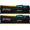 Модуль памяти для компьютера DDR5 16GB (2x8GB) 5600 MHz FURY Beast RGB Kingston Fury (ex.HyperX) (KF556C36BBEAK2-16)