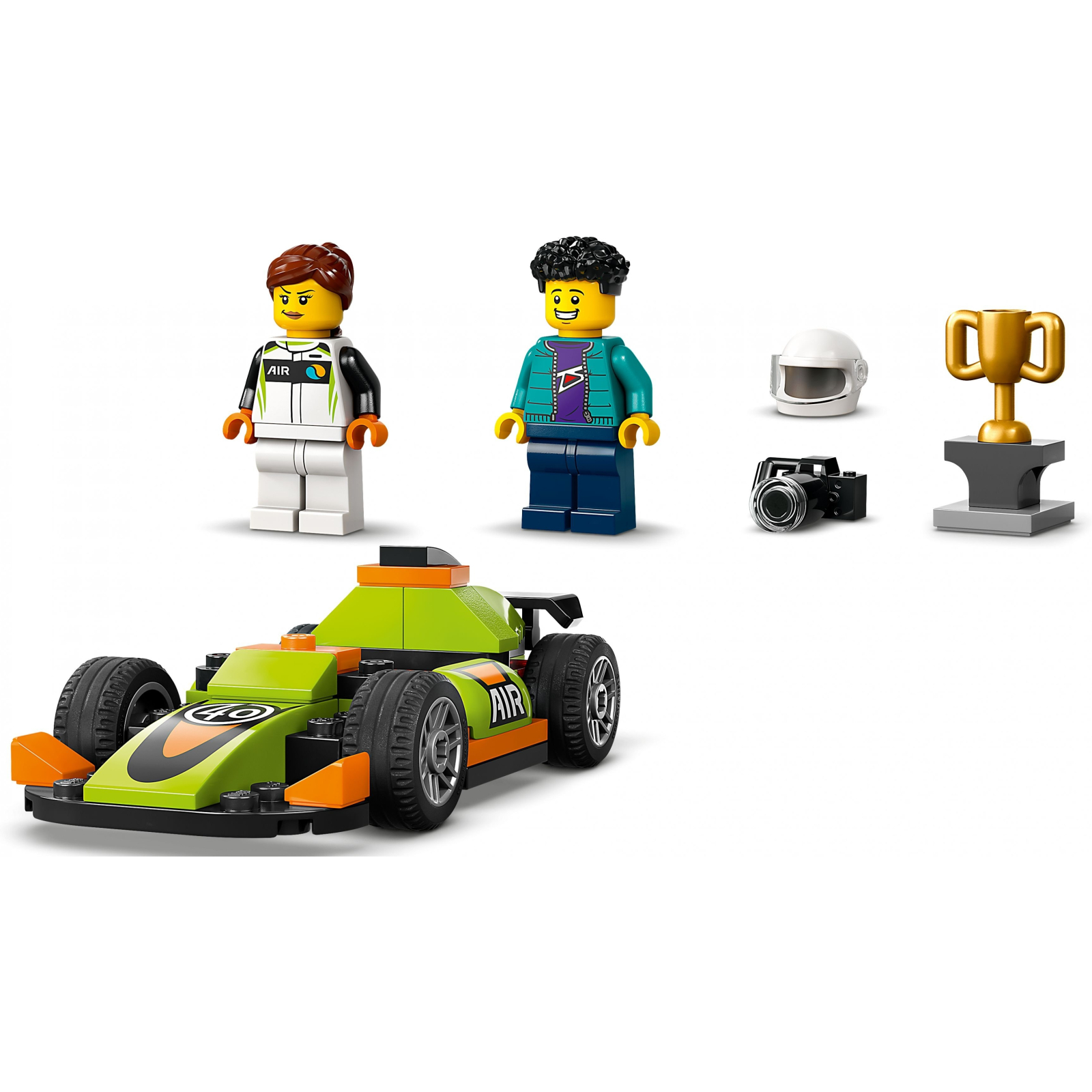 Конструктор LEGO City Зеленый автомобиль для гонок 56 деталей (60399) изображение 3