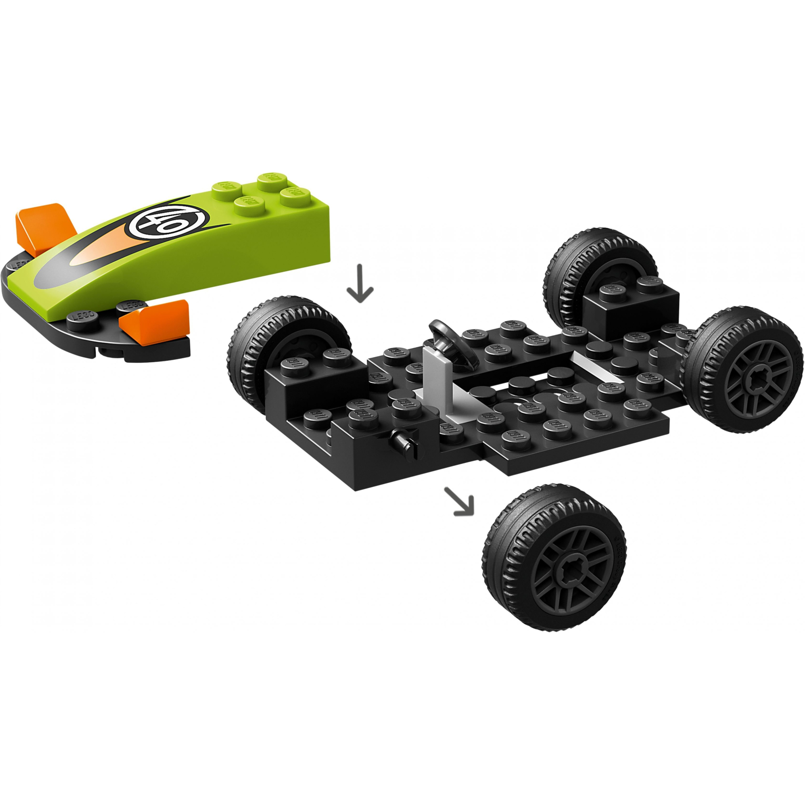 Конструктор LEGO City Зеленый автомобиль для гонок 56 деталей (60399) изображение 5