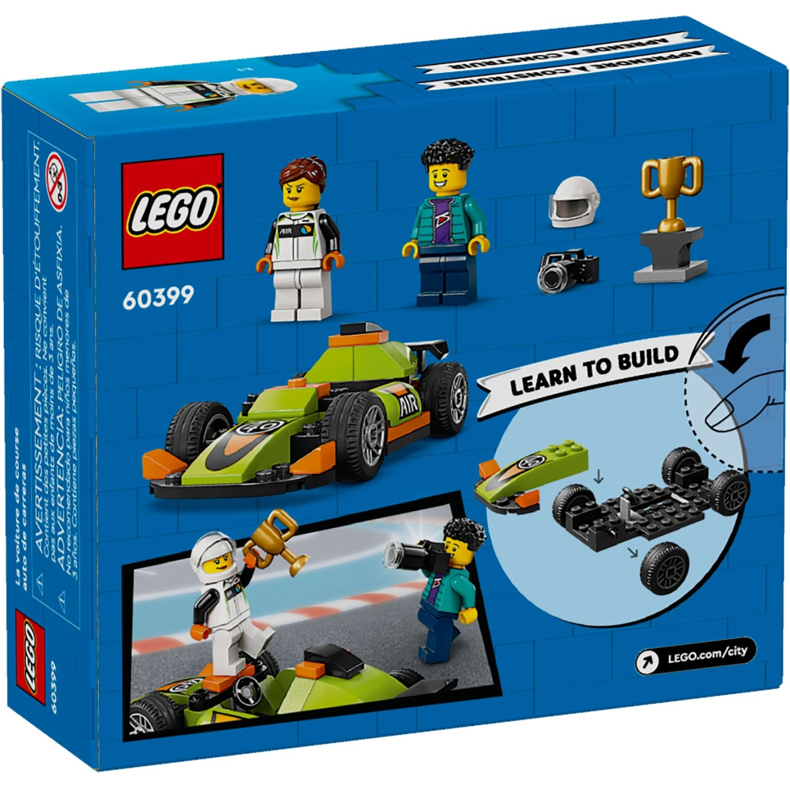 Конструктор LEGO City Зеленый автомобиль для гонок 56 деталей (60399) изображение 6