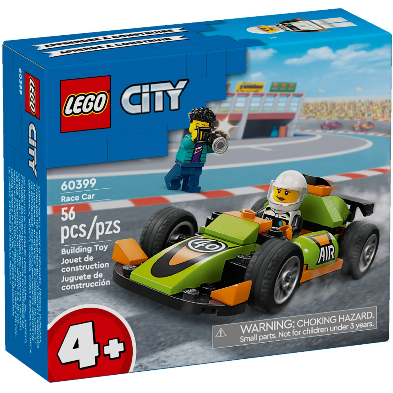 Конструктор LEGO City Зеленый автомобиль для гонок 56 деталей (60399)