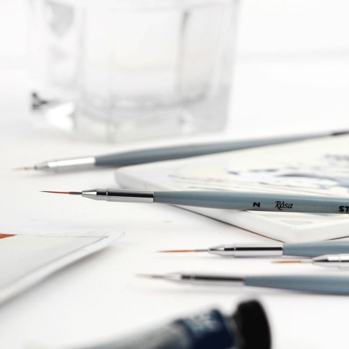 Кисточка для рисования Rosa Синтетика круглая, лайнер, STREAM 123/5, № 1 (4823098517108) изображение 3