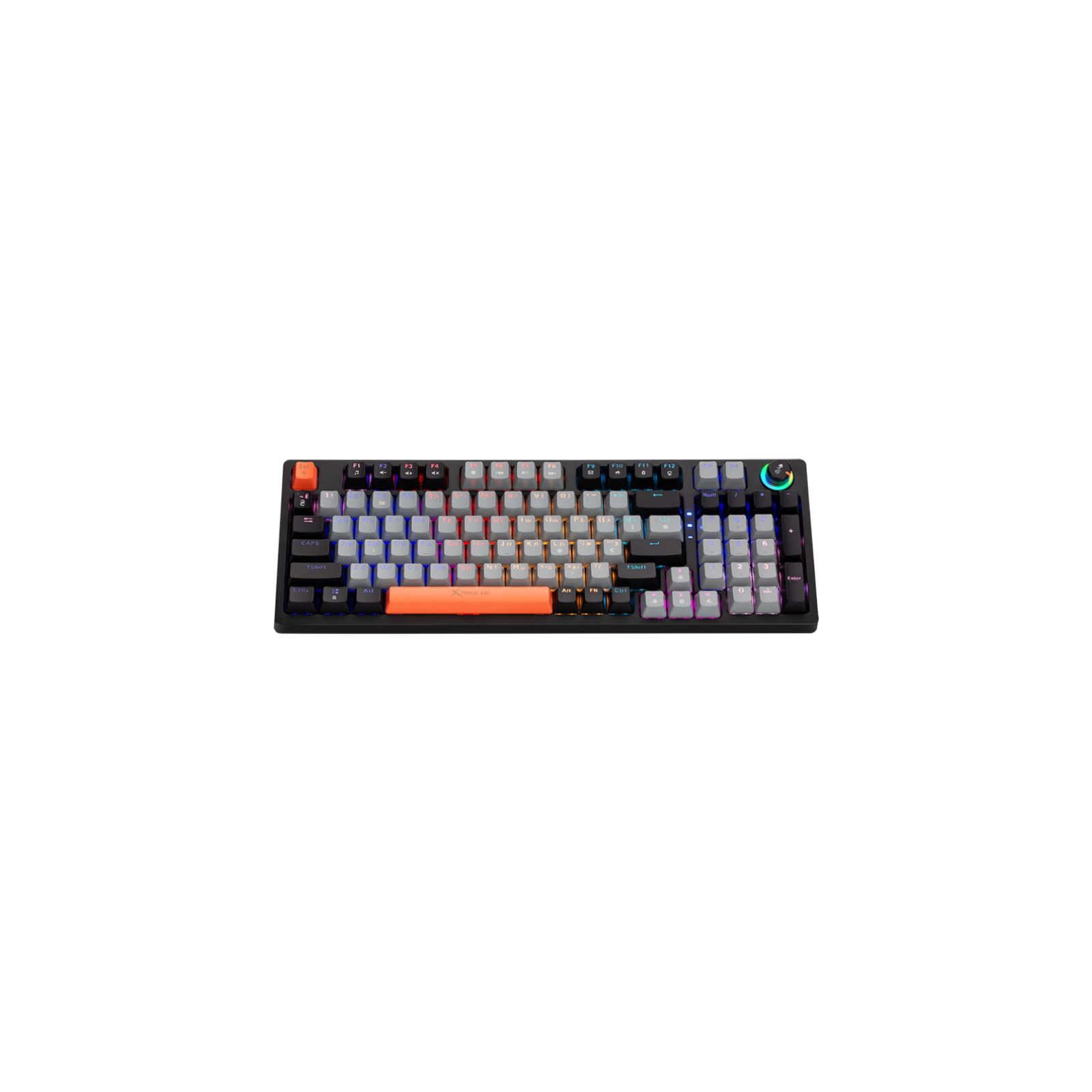 Клавіатура Xtrike ME GK-987 RGB Mechanical USB UA Black/Grey (GK-987GGRUA) зображення 3