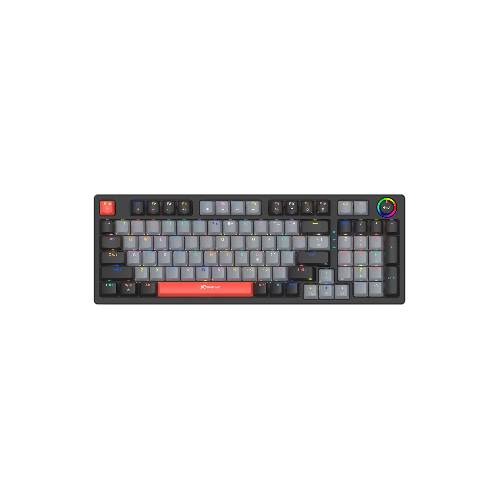 Клавиатура Xtrike ME GK-987 RGB Mechanical USB UA Black/Grey (GK-987GGRUA) изображение 4