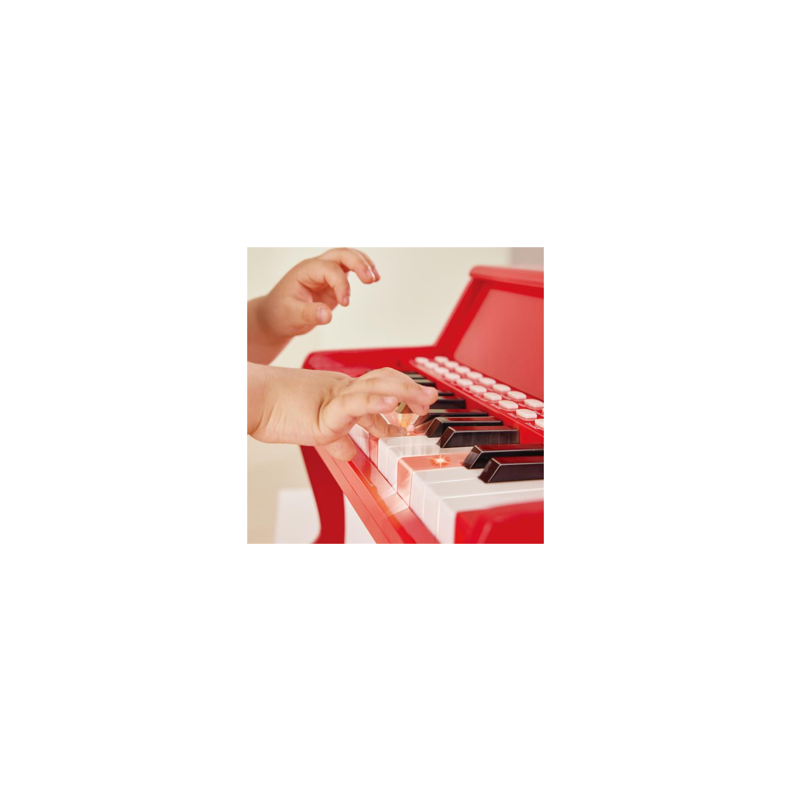 Музична іграшка Hape Дитяче піаніно 25 клавіш з підсвіткою червоний (E0628) зображення 4