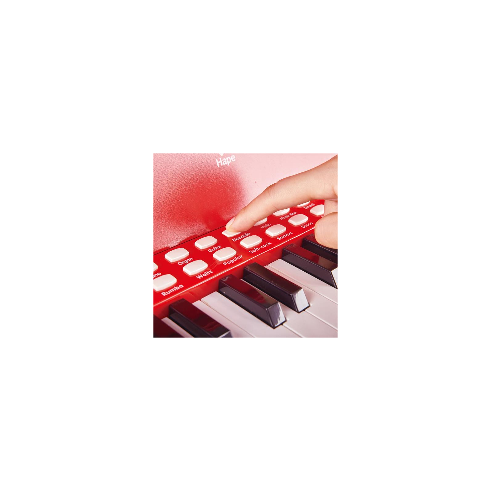 Музыкальная игрушка Hape Детское пианино 25 клавиш с подсветкой красный (E0628) изображение 5