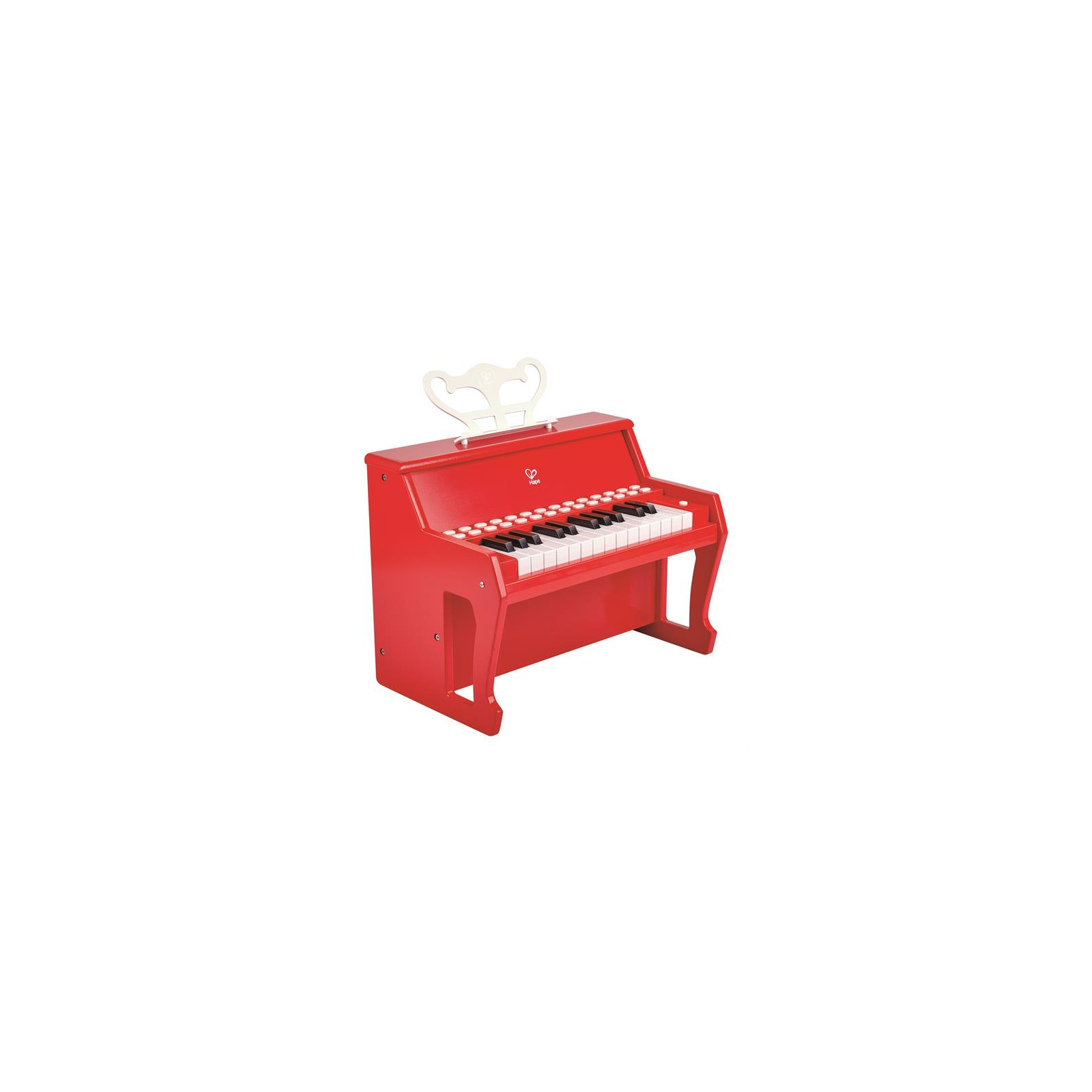 Музыкальная игрушка Hape Детское пианино 25 клавиш с подсветкой красный (E0628)
