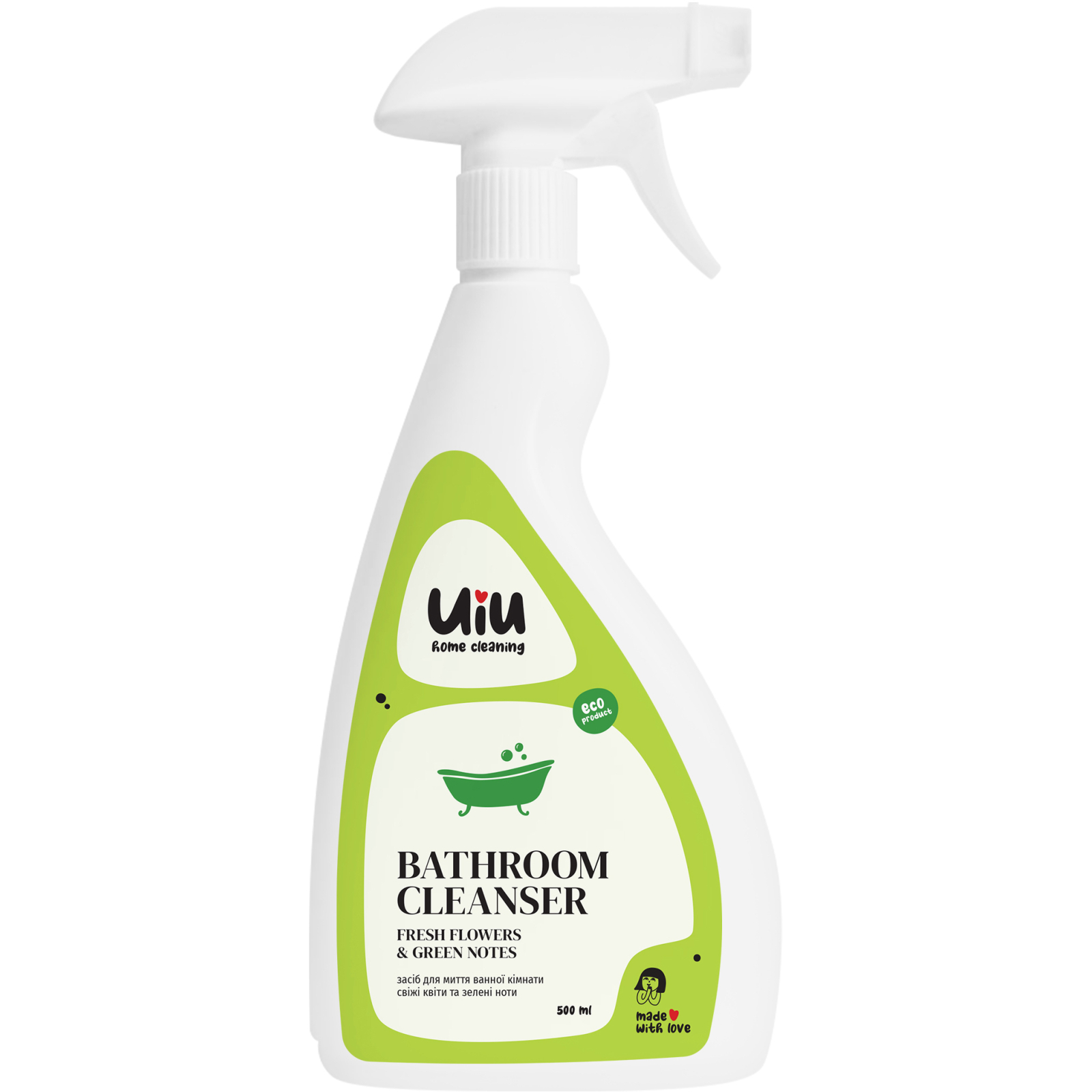 Спрей для чищення ванн UIU Свіжі Квіти & Зелені Ноти 500 мл (4820152333360)