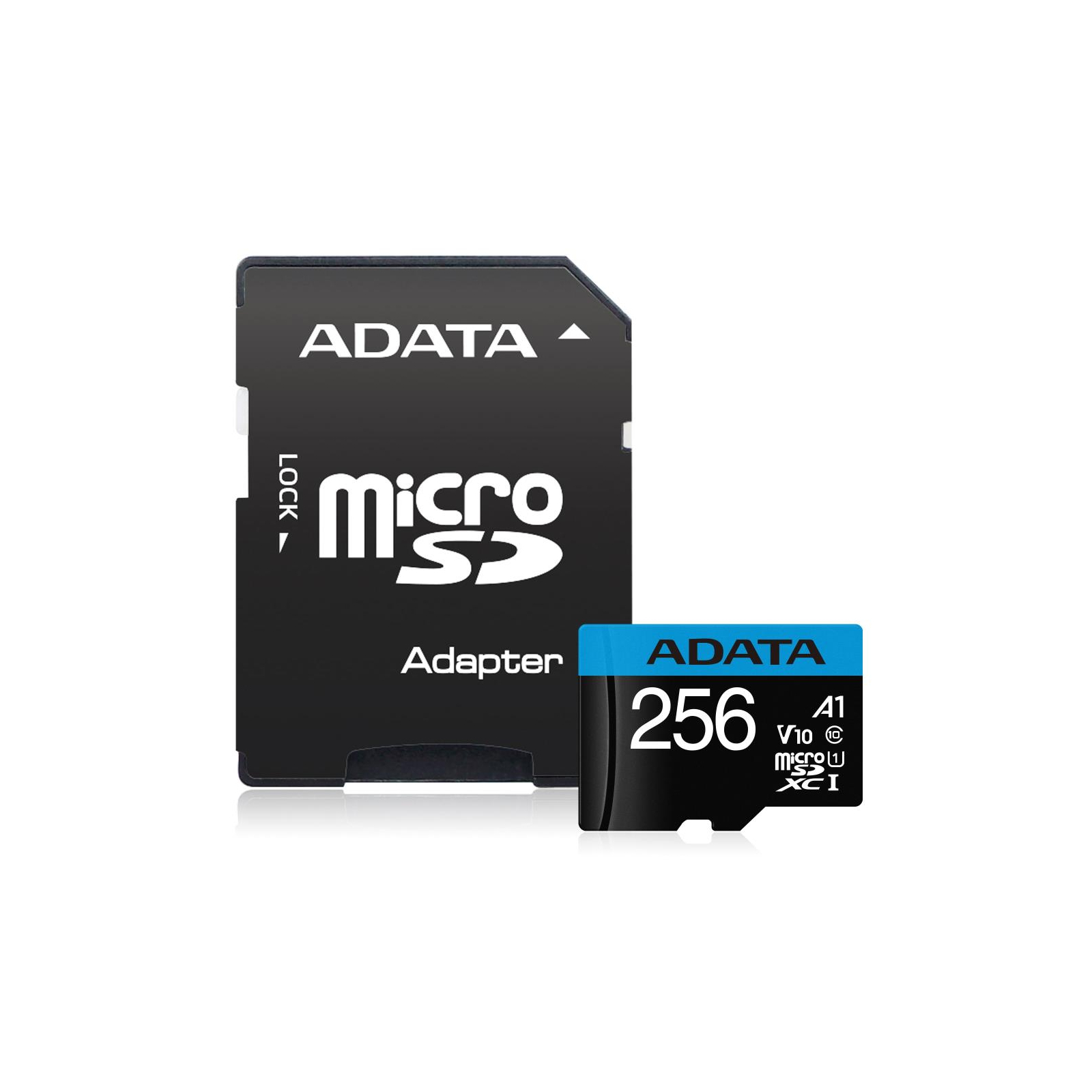 Карта пам'яті ADATA 256GB microSDXC calss 10 UHS-I V10 A1 (AUSDX256GUICL10A1-RA1)