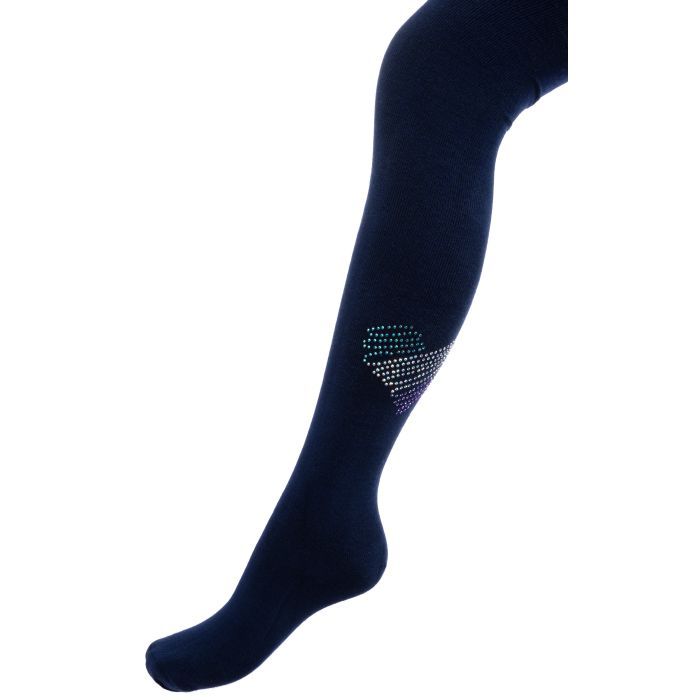 Колготки детские BNM с сердце из страз (M0C0302-2032-5G-blue)