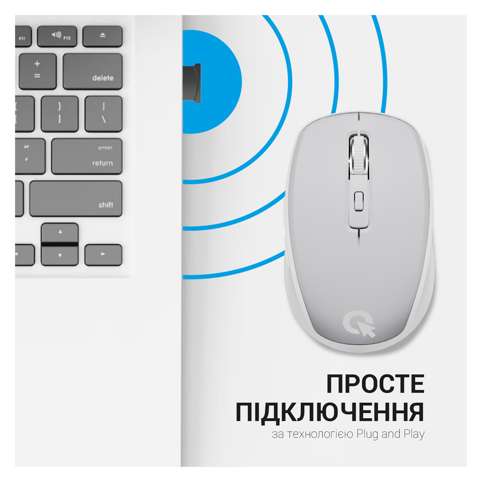 Мышка OfficePro M267G Silent Click Wireless Gray (M267G) изображение 7