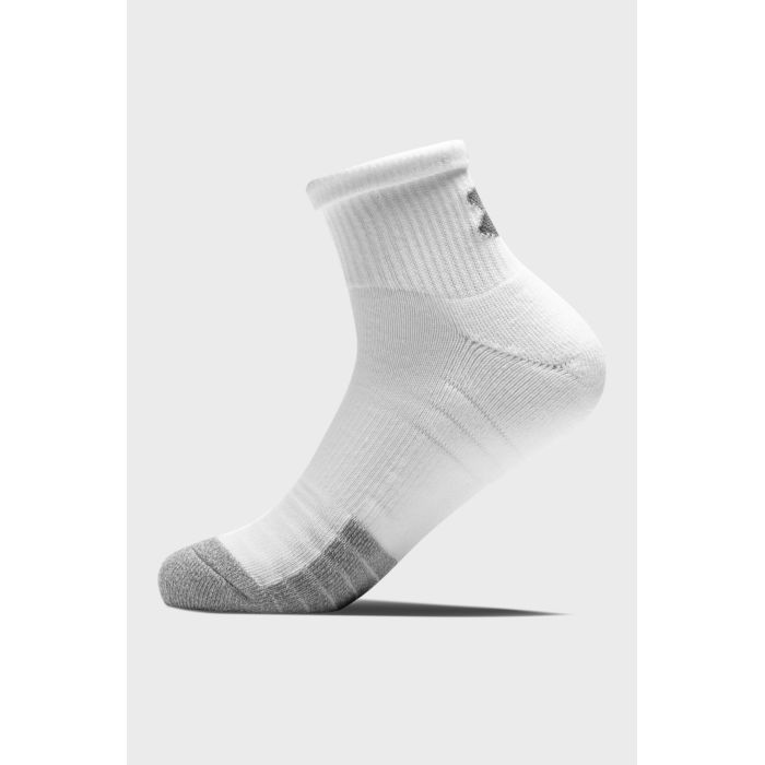 Носки Under Armour 1353262-100 Heatgear Quarter 3 пари Білий LG (192811960434) изображение 3