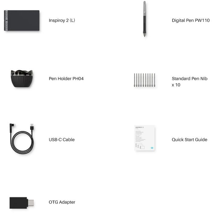 Графический планшет Huion Inspiroy 2 L (H1061P) изображение 3
