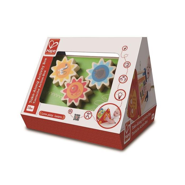 Развивающая игрушка Hape деревянный бизибокс 5 в 1 (E0434)
