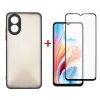Чехол для мобильного телефона Dengos Kit for OPPO A38 case + glass (Black) (DG-KM-05)