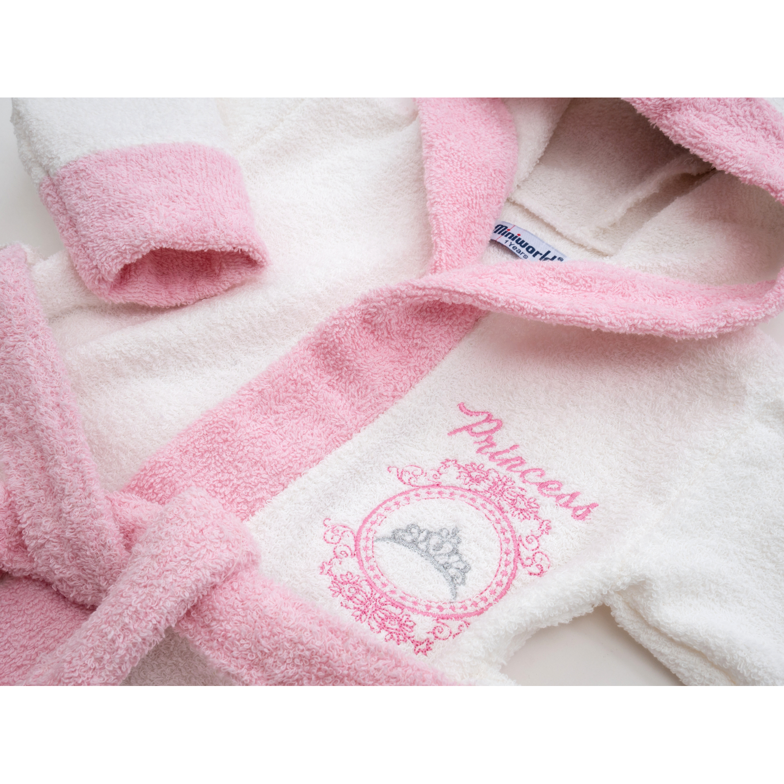 Дитячий халат Miniworld махровий (15118-104G-pink) зображення 3