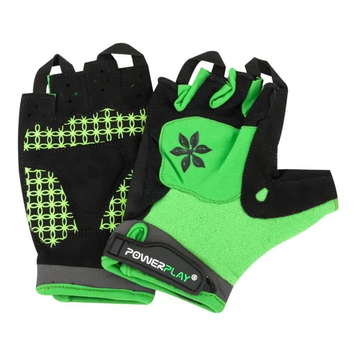 Велоперчатки PowerPlay 5284 B Зелені S (SALE_5284B_S_Green) изображение 4