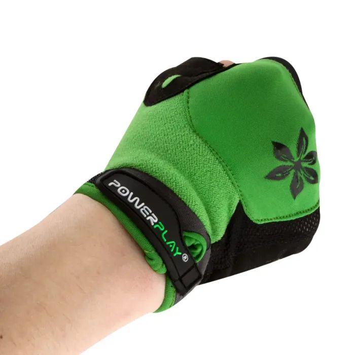 Велоперчатки PowerPlay 5284 B Зелені S (SALE_5284B_S_Green) изображение 5