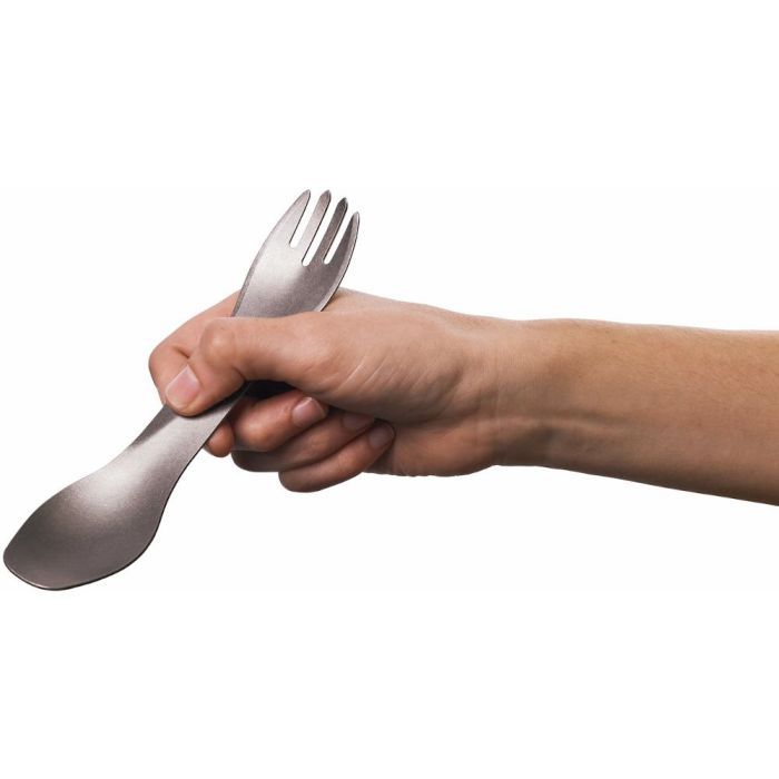 Ложка-вилка туристическая Humangear GoBites Ti-Uno titanium (022.0055) изображение 2