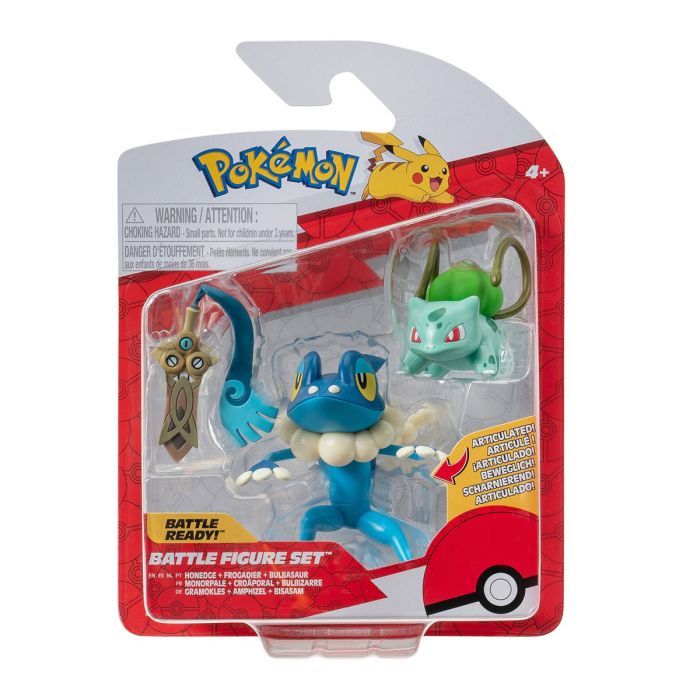 Фігурка Pokemon W19 - Хонедж, Бульбазавр, Фрогадир (PKW3599)