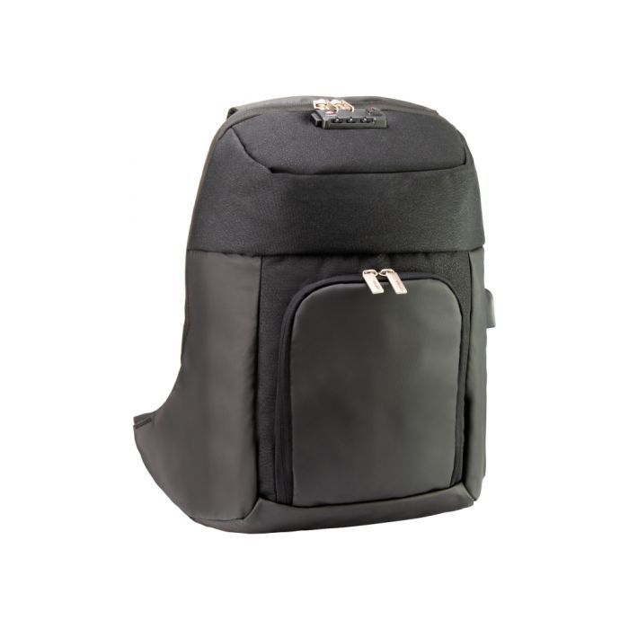 Рюкзак шкільний Optima 17" USB унісекс Сірий (O96914-03)