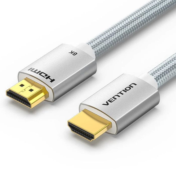 Кабель мультимедійний HDMI M to HDMI M 2.0m V2.1 8K60Hz silver Vention (ALCIH)