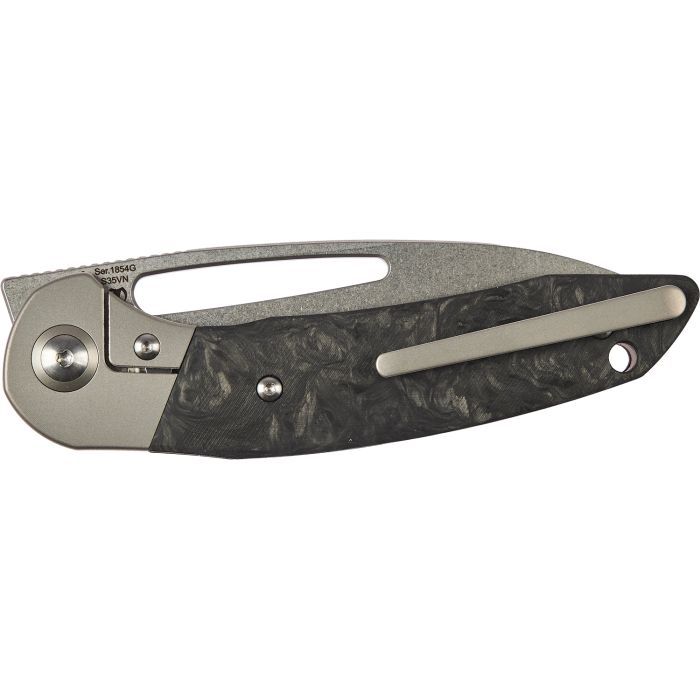 Ніж Artisan Tylos S35VN Titanium and Marbled CF (1854G-MCF) зображення 4 Ніж Artisan Tylos S35VN Titanium and Marbled CF (1854G-MCF) зображення 4