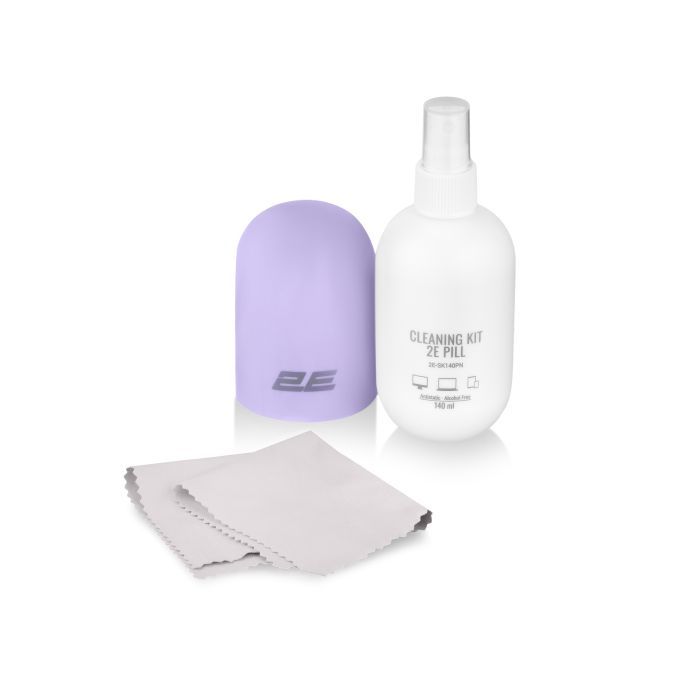 Спрей для очищення 2E PILL 140ml for office equipment +Microfibre 20 cm, white-blue (2E-SK140BL) зображення 2