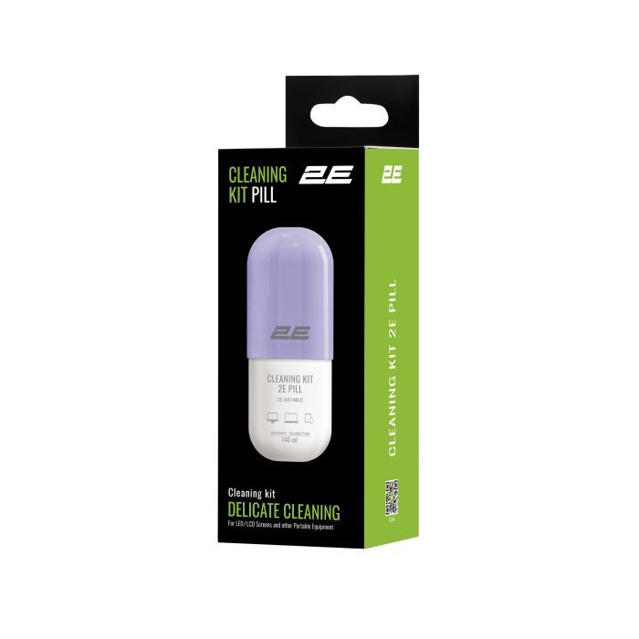 Спрей для очищення 2E PILL 140ml for office equipment +Microfibre 20 cm, white-blue (2E-SK140BL) зображення 4